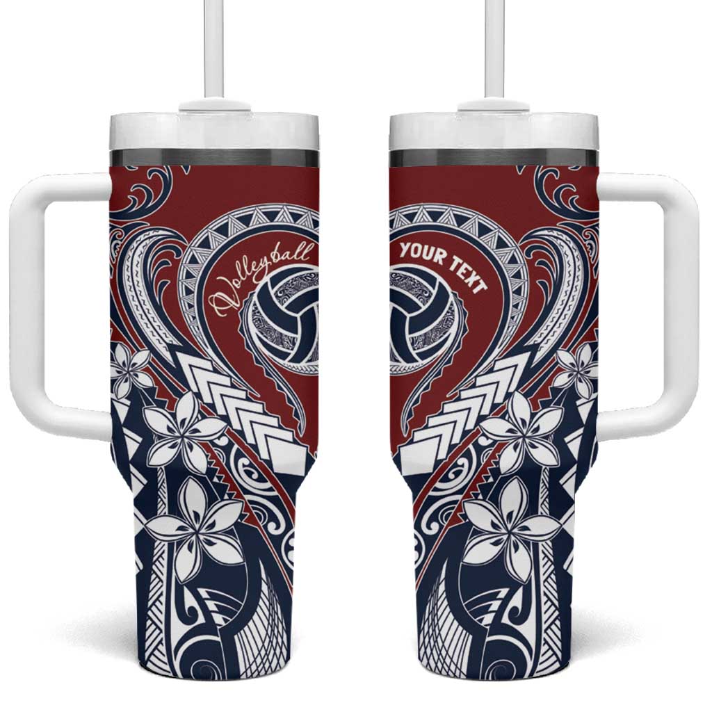 Polynesia Beach Volleyball Personalized Tumbler With Handle Special LT7 One Size: 40 oz Red Blue - Polynesian Pride
