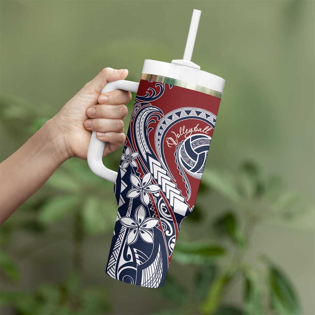 Polynesia Beach Volleyball Personalized Tumbler With Handle Special LT7 - Polynesian Pride