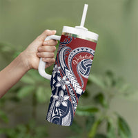Polynesia Beach Volleyball Personalized Tumbler With Handle Special LT7 - Polynesian Pride