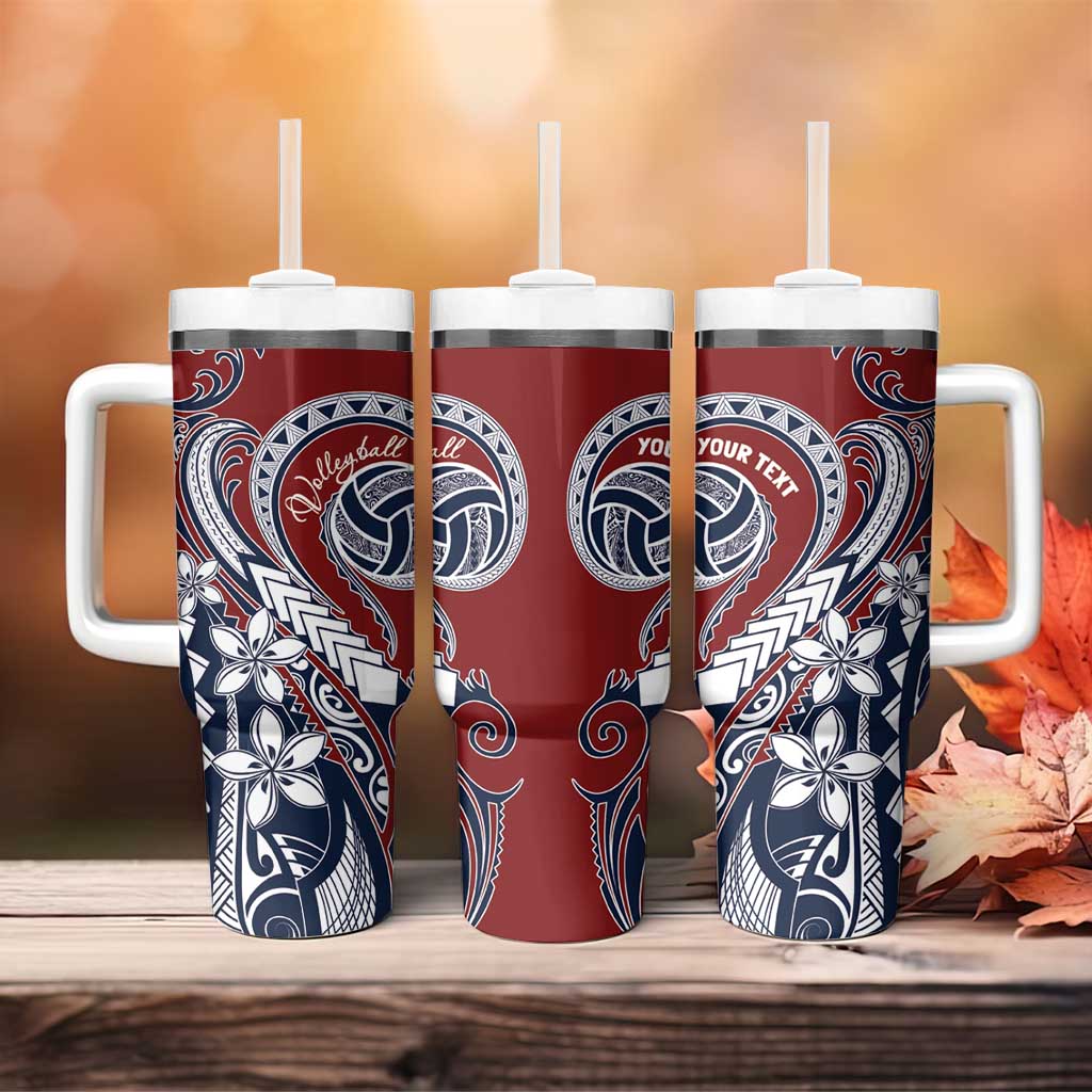 Polynesia Beach Volleyball Personalized Tumbler With Handle Special LT7 - Polynesian Pride