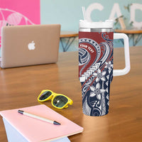 Polynesia Beach Volleyball Personalized Tumbler With Handle Special LT7 - Polynesian Pride