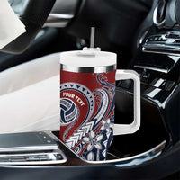 Polynesia Beach Volleyball Personalized Tumbler With Handle Special LT7 - Polynesian Pride