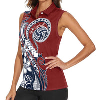 Polynesia Beach Volleyball Personalized Women Sleeveless Polo Shirt Special LT7 - Polynesian Pride
