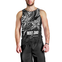 Personalised Father's Day Polynesian Men Tank Top Best Dad Ever - Black LT7 - Polynesian Pride