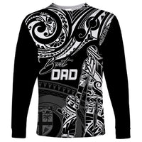 Personalised Father's Day Fiji Long Sleeve Shirt Polynesian Dad & Kid LT7 Unisex Black - Polynesian Pride