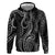 Polynesia Plumeria Lei Hoodie Black Curves Motif