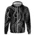 Polynesia Plumeria Lei Hoodie Black Curves Motif