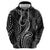 Polynesia Plumeria Lei Hoodie Black Curves Motif