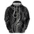 Polynesia Plumeria Lei Hoodie Black Curves Motif