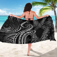 Polynesia Plumeria Lei Sarong Black Curves Motif LT7 - Polynesian Pride