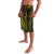 Polynesia Plumeria Lei Lavalava Black Gold Curves Motif