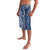 Polynesia Plumeria Lei Lavalava Navy Blue Curves Motif