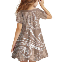 Polynesia Plumeria Lei Family Matching Tank Maxi Dress and Hawaiian Shirt Beige Curves Motif