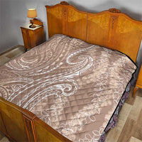 Polynesia Plumeria Lei Quilt Beige Curves Motif LT7 - Polynesian Pride