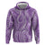 Polynesia Plumeria Lei Hoodie Periwinkle Curves Motif