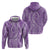 Polynesia Plumeria Lei Hoodie Periwinkle Curves Motif