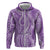 Polynesia Plumeria Lei Hoodie Periwinkle Curves Motif