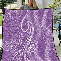 Polynesia Plumeria Lei Quilt Periwinkle Curves Motif LT7 Periwinkle - Polynesian Pride