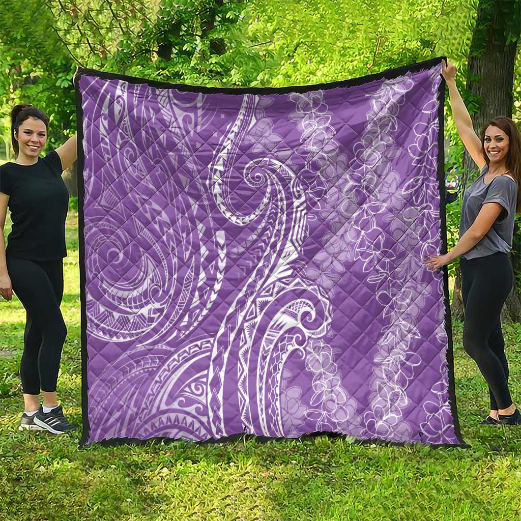 Polynesia Plumeria Lei Quilt Periwinkle Curves Motif LT7 - Polynesian Pride