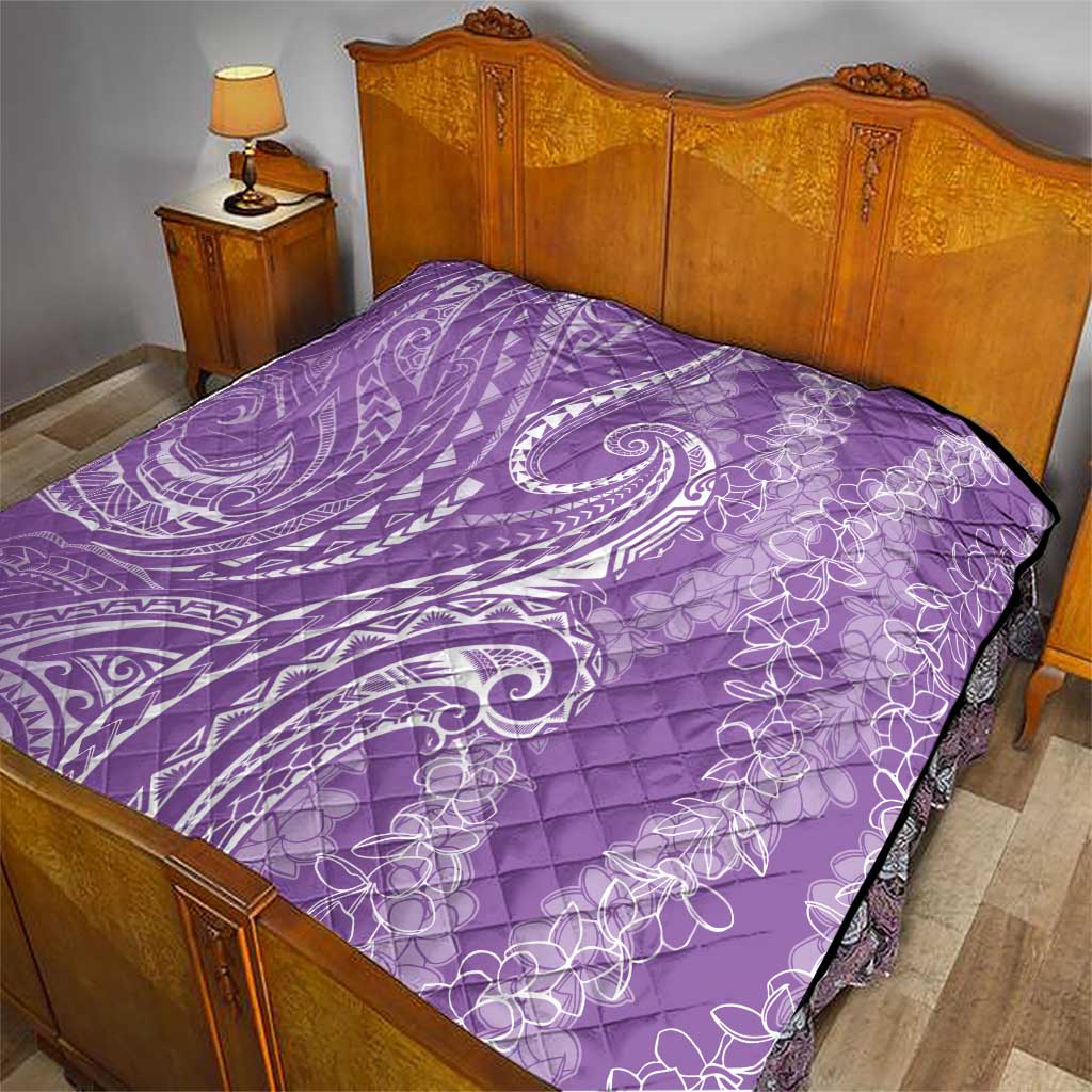 Polynesia Plumeria Lei Quilt Periwinkle Curves Motif LT7 - Polynesian Pride