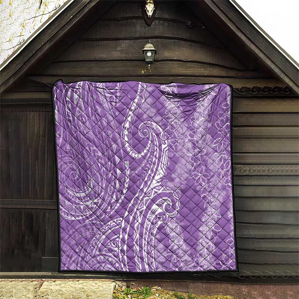 Polynesia Plumeria Lei Quilt Periwinkle Curves Motif LT7 - Polynesian Pride