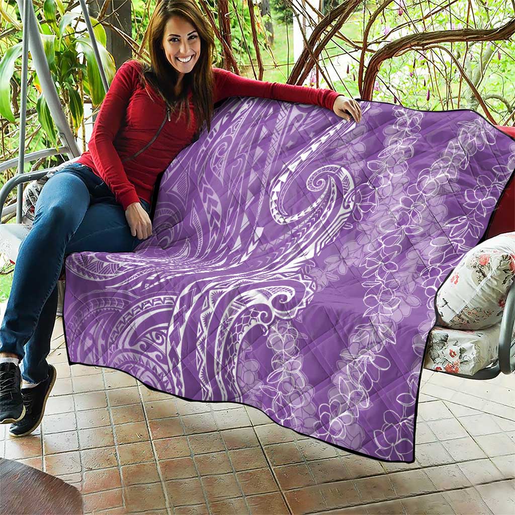 Polynesia Plumeria Lei Quilt Periwinkle Curves Motif LT7 - Polynesian Pride