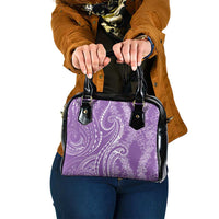 Polynesia Plumeria Lei Shoulder Handbag Periwinkle Curves Motif LT7 One Size Periwinkle - Polynesian Pride