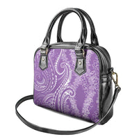 Polynesia Plumeria Lei Shoulder Handbag Periwinkle Curves Motif LT7 - Polynesian Pride