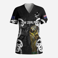 New Zealand WC2026 Custom Black Scrub Top Silver Fern