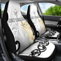 New Zealand WC2026 White Car Seat Cover Silver Fern