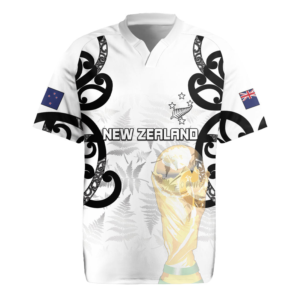 New Zealand WC2026 Custom White Rugby Jersey Silver Fern