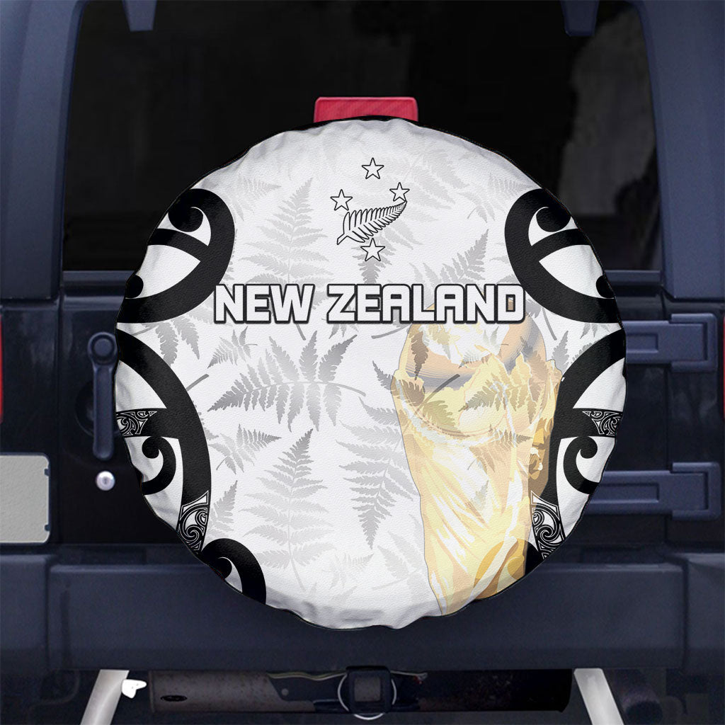 New Zealand WC2026 White Spare Tire Cover Silver Fern