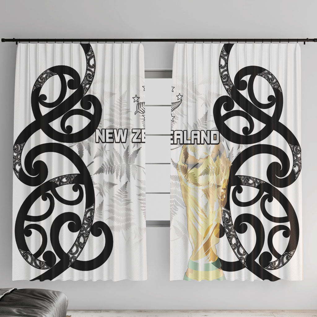 New Zealand WC2026 White Window Curtain Silver Fern