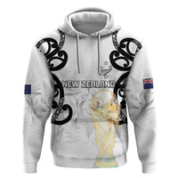 New Zealand WC2026 Custom White Zip Hoodie Silver Fern