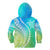 Polynesian Pride Kid Hoodie Turtle Hibiscus Luxury Style - Gradient Blue LT7 - Polynesian Pride