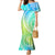 Polynesian Pride Mermaid Dress Turtle Hibiscus Luxury Style - Gradient Blue LT7 Women Blue Green - Polynesian Pride