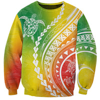 Polynesian Pride Sweatshirt Turtle Hibiscus Luxury Style - Reggae LT7 Unisex Reggae - Polynesian Pride