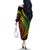 Polynesian Pride Off The Shoulder Long Sleeve Dress Turtle Hibiscus Luxury Style - Reggae Ver2 LT7 - Polynesian Pride