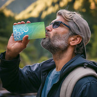 Polynesia 4 in 1 Can Cooler Tumbler Plumeria Blue Gradient Curves