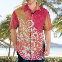 Polynesia Hawaiian Shirt Plumeria Pink Gradient Curves LT7 - Polynesian Pride