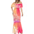 Polynesia Mermaid Dress Plumeria Pink Gradient Curves LT7 - Polynesian Pride