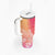 Polynesia Tumbler With Handle Plumeria Pink Gradient Curves