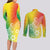 Polynesia Couples Matching Long Sleeve Bodycon Dress and Long Sleeve Button Shirts Plumeria Reggae Curves LT7 - Polynesian Pride