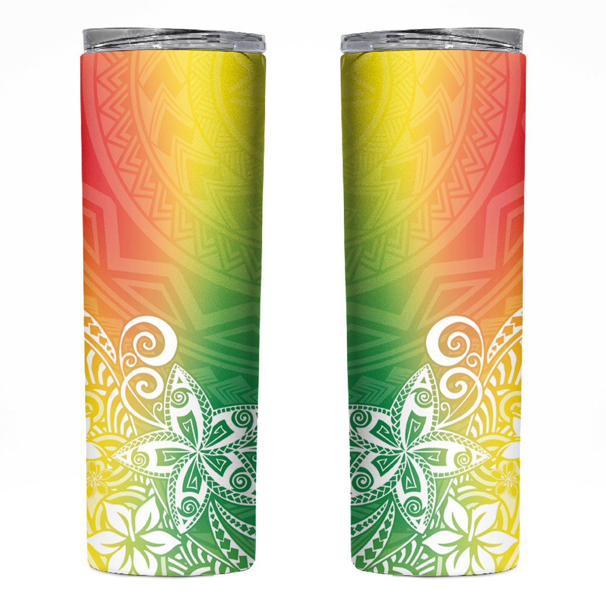 Polynesia Skinny Tumbler Plumeria Reggae Curves