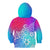 Polynesia Kid Hoodie Plumeria Galaxy Gradient Curves LT7 - Polynesian Pride