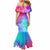 Polynesia Mermaid Dress Plumeria Galaxy Gradient Curves LT7 - Polynesian Pride