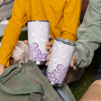 Polynesia Tumbler Cup Plumeria Lavender Curves