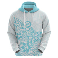 Polynesia Hoodie Plumeria Turquoise Curves LT7 - Polynesian Pride