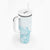 Polynesia Tumbler With Handle Plumeria Turquoise Curves