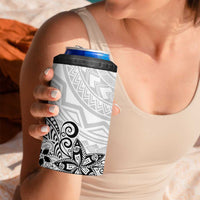 Polynesia 4 in 1 Can Cooler Tumbler Plumeria White Curves